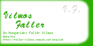 vilmos faller business card